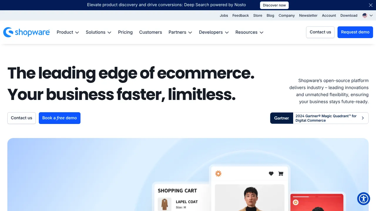 Screenshot of Shopware