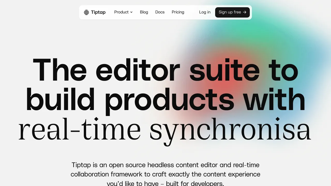 Screenshot of TipTap