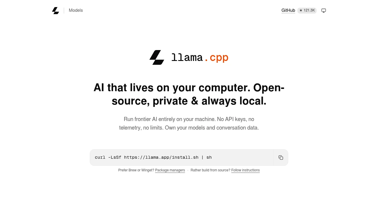 llama.cpp screenshot 1