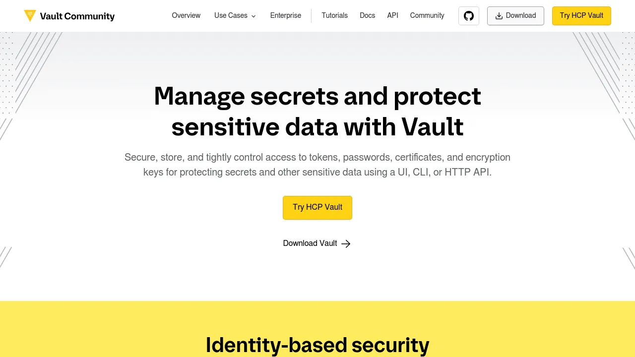 Screenshot of HashiCorp Vault