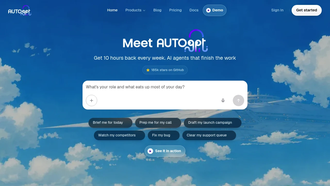 AutoGPT screenshot 1