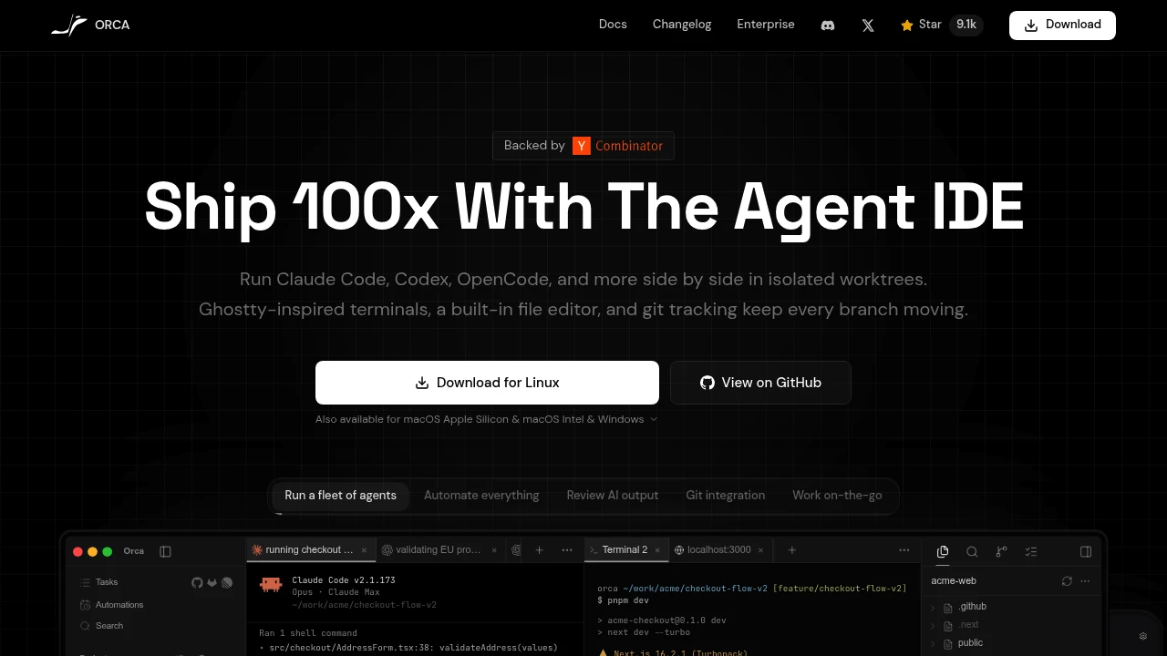Orca screenshot 1